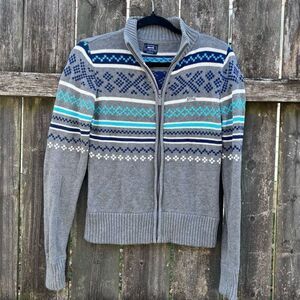 Le Tigre Zipper Cardigan Sweater Large